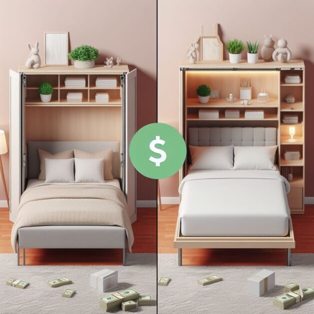 A comparison between Murphy beds and traditional cots.